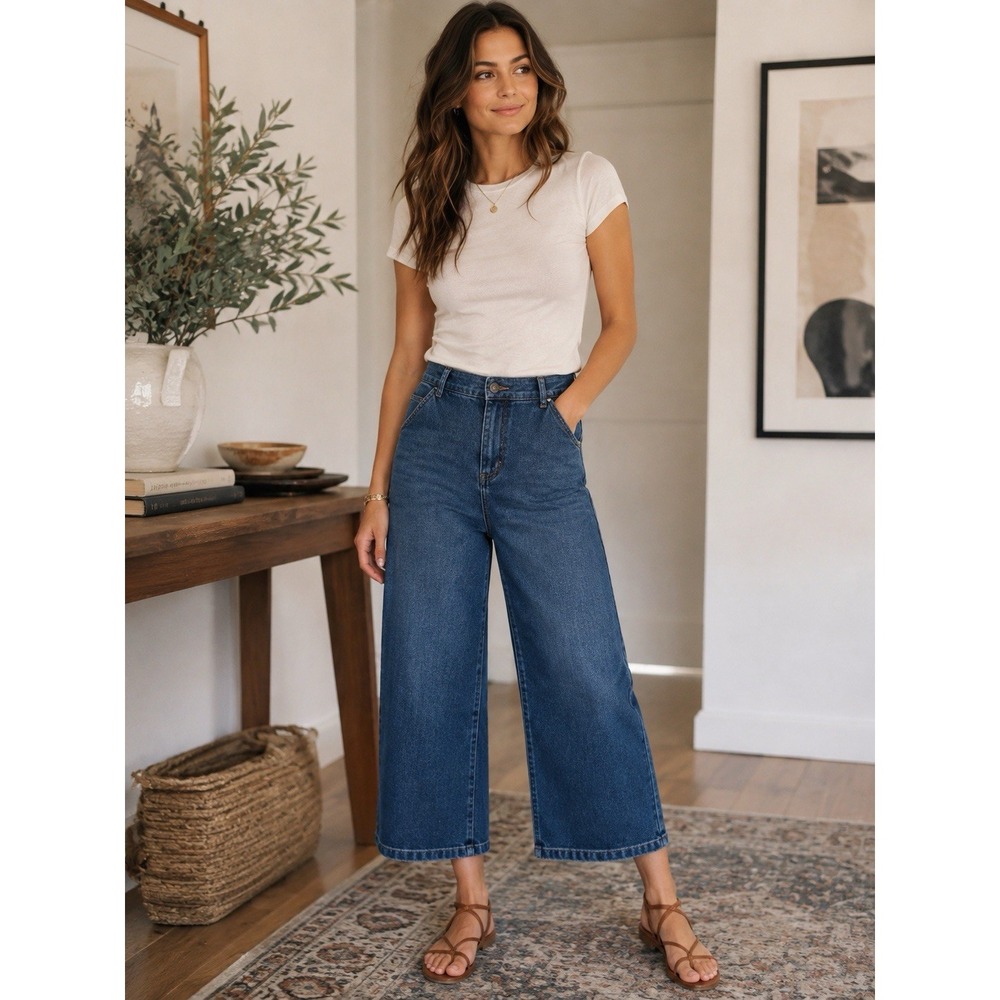 J. Crew Leg Crop Jeans 26 High Rise L5818 SP20 Blue Denim
